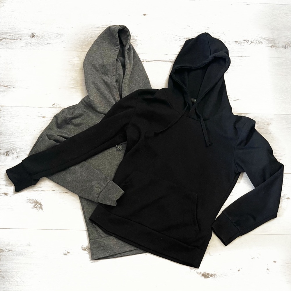 Unisex TopShop Hoodie - grey and black size M